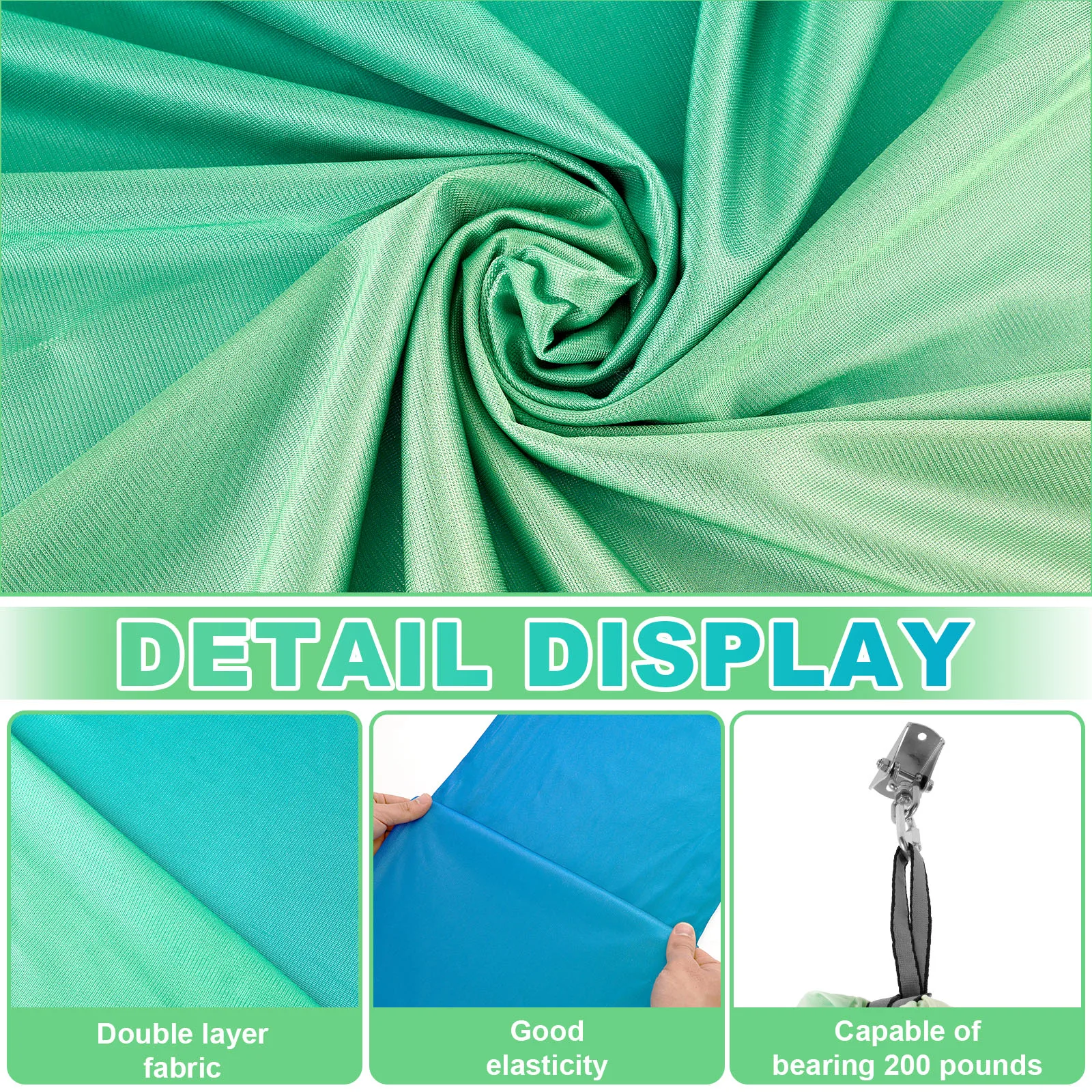 Kids Sensory Swings Double Layer Comfortable Cuddle Swing with 360° Swivel Hanger Holds up to 200 lbs for Adults Indoor Outdoor - Image 3