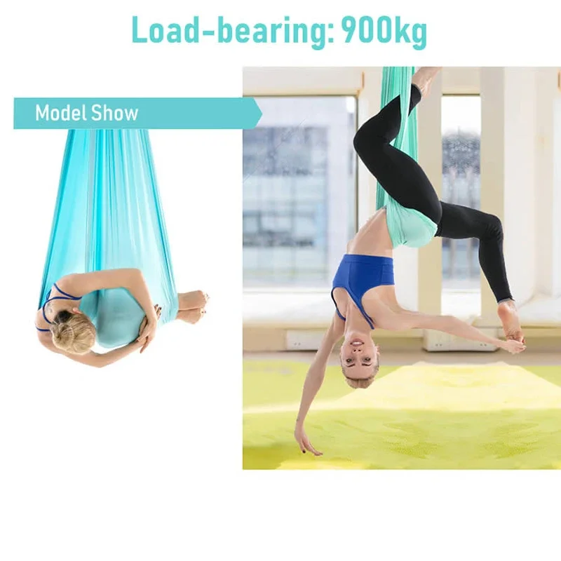 5*2.8m High Strength Aerial Silk Yoga Swing Hammock Anti-Gravity Flying Inversion Yoga Belts for GYM Home Exercise Fitness - Image 5