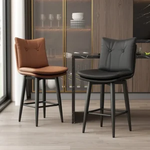 Bar Chair Household Iron Rotatable High Chair Island Table Backrest Dining Chairs Bar Front Desk Cash Register High Stools