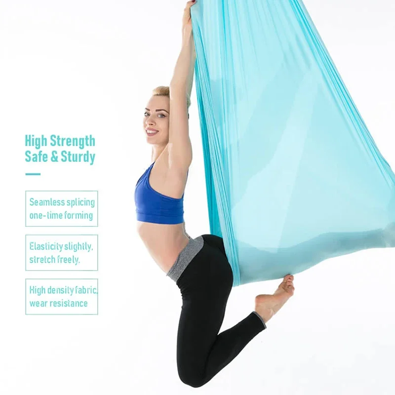 5*2.8m High Strength Aerial Silk Yoga Swing Hammock Anti-Gravity Flying Inversion Yoga Belts for GYM Home Exercise Fitness - Image 4