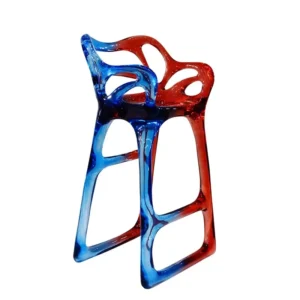 Modern simple light luxury bar chair household transparent resin high stool bar front desk chair