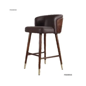 Modern Minimalist Design Bar Chair Leisure Kitchen Home Nordic Solid Wood Chairs for Bar Furniture Household High Bar Stools u