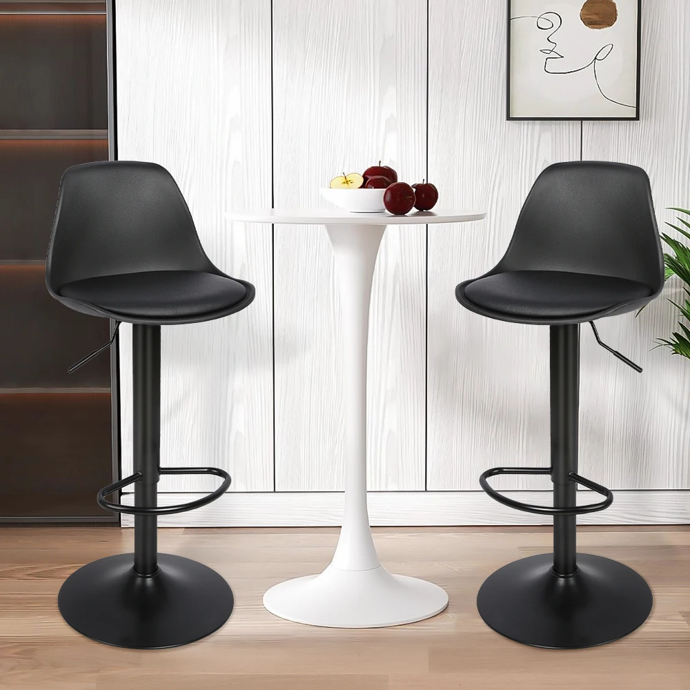 Bar stool 2-piece swivel chair, 2-piece adjustable bar stool, height adjustable, 360° swivel, ultra-quiet, load-bearing capacity - Image 3