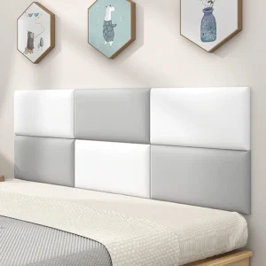 5PCS/ 3D Anti-Collision Wall Padding, Peel & Stick Upholstered Panels, Queen Headboard, Playroom Decorative Protection Panel
