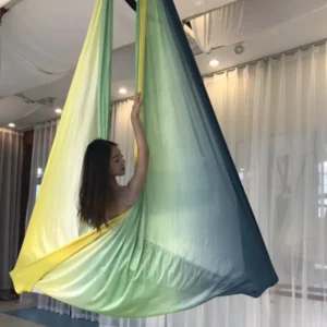 5m Only Cloth Colorful Aerial Yoga Hammock Fitness Yoga Swing Set Flying Yoga Sling Fitness Equipment Home Hammock Training