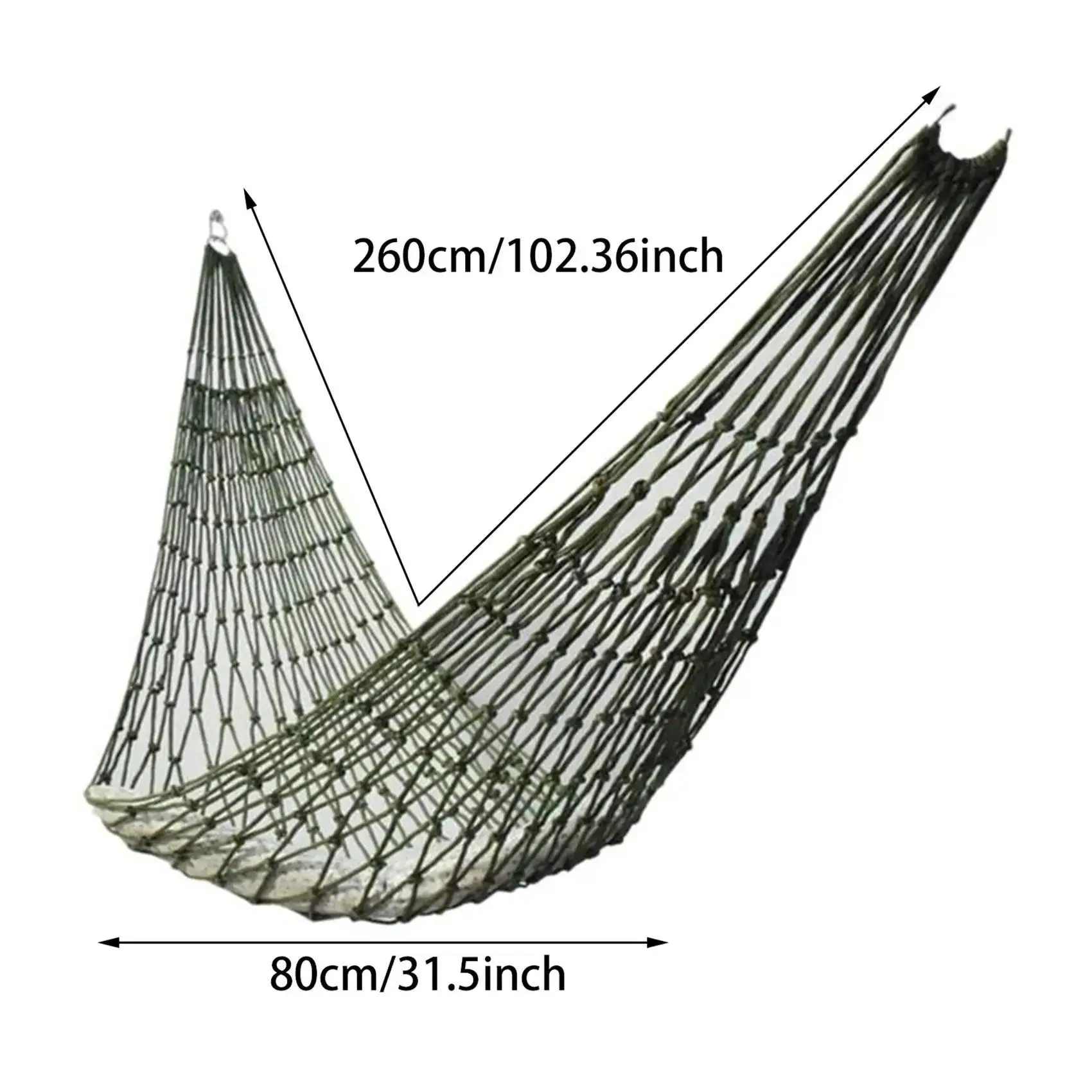 Outdoor Supplies Bold Mesh Hammock Nylon Rope Single Hammock Outdoor Furniture Camping - Image 2