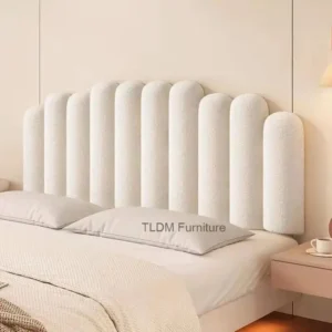 Modern Double Bed Headboards Anti-collision Light Luxury Lambswool Soft Cushion Tatami Pillow Bed Head Waist Protection Backrest