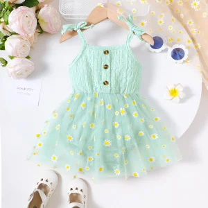 Baby girl Bodysuit Butterfly knot suspender small daisy chiffon fashionable Bodysuit for 3-24 Months cute Baby girl Clothing