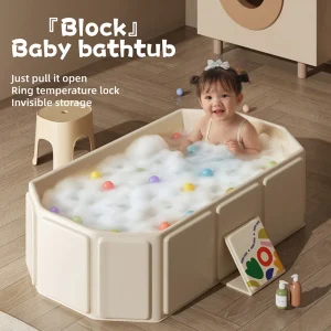 1 foldable bathtub for family use, a convenient summer garden pool for storage, and a baby bathtub suitable for family travel