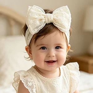 Newborn Headwear Summer Lace Headband Baby Girls Chiffon Flower Headbands Cute Bow Headband Turban Infant Kids Hair Accessories