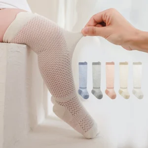 Summer Mesh Thin Baby Stockings Mosquito Baby Long Tube Socks Loose Cuff Boneless Newborn Socks Baby High Knee Socks